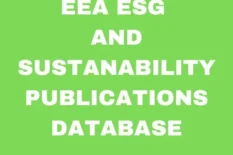 EEA ESG and Sustainability Publications Database