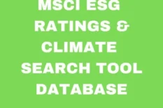 MSCI ESG Ratings & Climate Search Tool Database