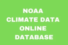 NOAA Climate Data Online Database