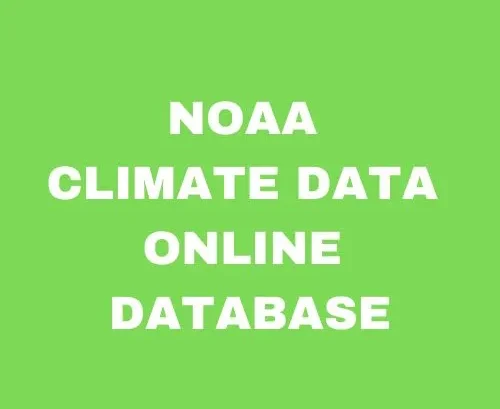 NOAA Climate Data Online Database