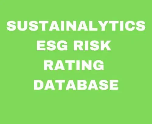 Sustainalytics ESG Risk Rating Database