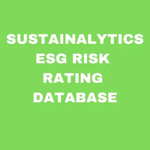 Sustainalytics ESG Risk Rating Database