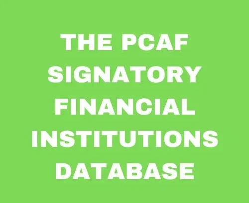 The PCAF Signatory Financial Institutions Database