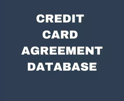 Credit Card Agreement Database