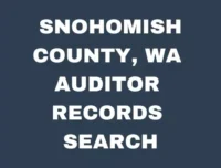 Snohomish County Auditor Records Search