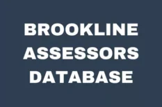 Brookline Assessors Database