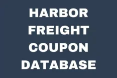 Harbor Freight Coupon Database