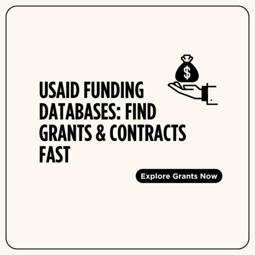 USAID Funding Databases – Publicly Available Resources for Grants and Contracts