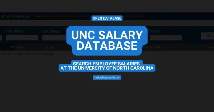 Cover image of the UNC Salary Database, showing the University of North Carolina’s public salary lookup tool used to search employee pay records.