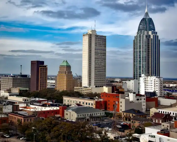 Downtown skyline of Mobile, Alabama – Alabama Business Entity Search context