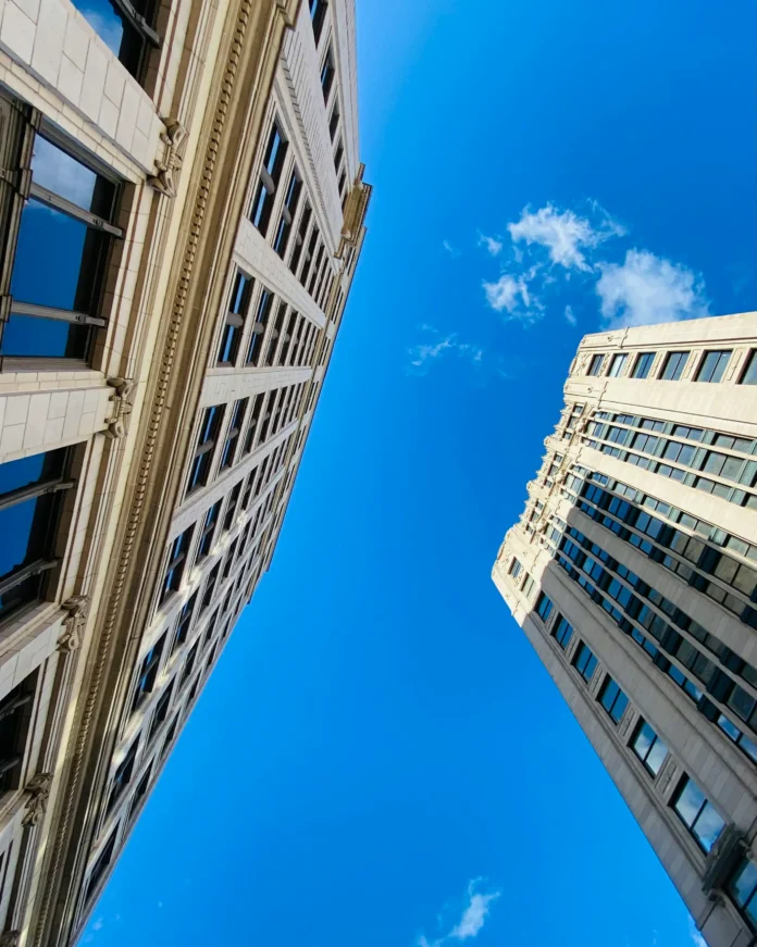 Skyscrapers in downtown Portland, Maine, illustrating the concept of registered business entities in Maine – Maine Business Entity Search.