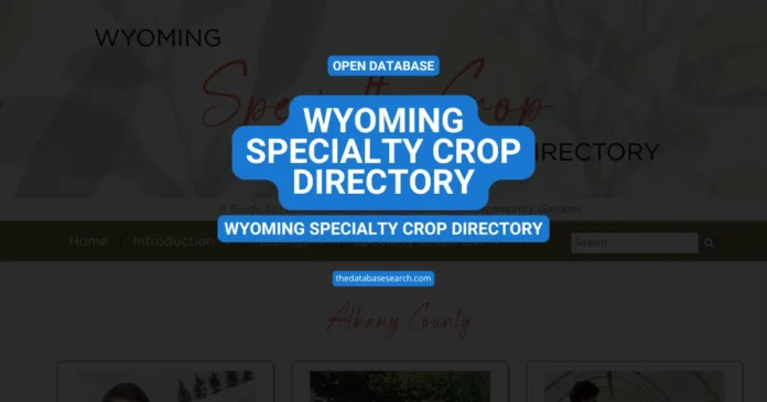 Cover image showing the official Wyoming Specialty Crop Directory website with a title overlay.